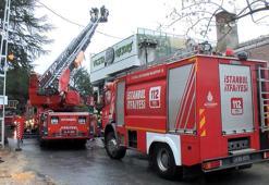 Kartal'da yangın merdiveni tadilatı sırasında 5 katlı otelde yangın çıktı