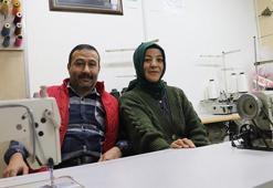 Fabrikada çalışan terzi çift, kendi işlerinin patronu oldu