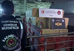 Ankara ve Sakarya'da 38,2 milyon lira değerinde kaçak makaron ve sigara ele geçirildi