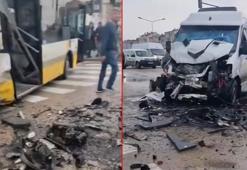 Bursa’da öğrenci servis minibüsü ile belediye otobüsü çarpıştı; 9 yaralı