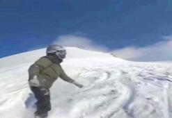 Sanal devriye yapan jandarma, çığ bölgesinde kayan kişiyi tespit edip, ceza kesti