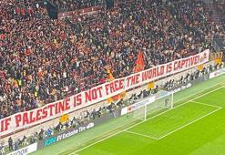 Galatasaray taraftarlarından, Filistin’e destekleri için Celtic taraftarlarına teşekkür pankartı