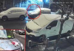 Güngören'de 6 katlı binadan atılan çöp aracın camını kırdı