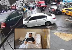 Pendik’te otomobille motokuryeyi ezen sürücünün yeni görüntüleri ortaya çıktı