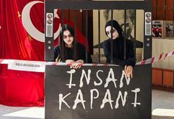 Teknoloji bağımlılığına 'canlı' sergiyle dikkat çektiler