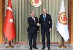 TBMM Başkanı Kurtulmuş, eski Kuzey Makedonya Cumhurbaşkanı İvanov ile bir araya geldi