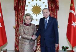 Cumhurbaşkanı Erdoğan, Rusya Federasyon Konseyi Başkanı'nı kabul etti