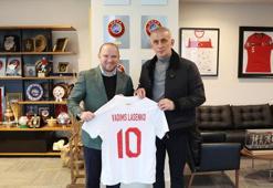 Letonya Futbol Federasyonu Başkanı Vadims Lasenko, Hacıosmanoğlu'nu ziyaret etti