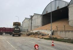 Tahıl ambarının duvarı çöktü