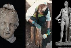 Aspendos kazılarında 'Hermes' heykeli gün yüzüne çıkarıldı