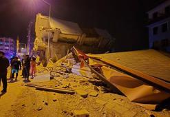 5 katlı apartman, yıkım çalışması sırasında iş yerinin üstüne çöktü