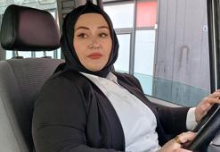 Babasını örnek alan 2 çocuk annesi, servis şoförlüğü yapıyor