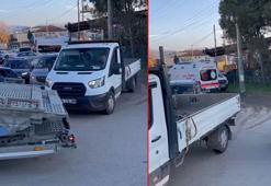 Ters yönden giren araçlar trafiği kilitledi, hastaya giden ambulans dakikalarca bekledi