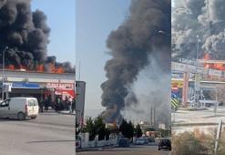 İzmir 4. Sanayi Sitesi'nde yangın; alevler iş yerlerine sıçradı