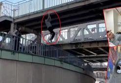 Video uğruna üst geçidin altından geçmeye çalışırken düşüp 2 bacağını kırdı