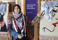 Gazzeli kadınların 'sessiz çığlığı'nı kilime ilmek ilmek işledi