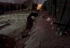 Bahçelievler'de inşaat çalışması sırasında yol çöktü