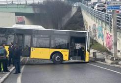 Beyoğlu'nda İETT otobüsü kaza yaptı