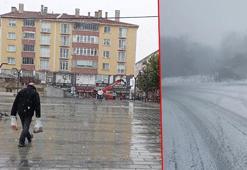 Trakya'nın yüksek kesimlerinde kar yağışı