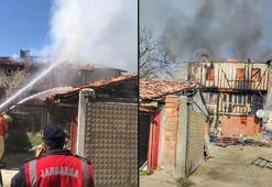 Yangında 2 ev kullanılamaz hale geldi
