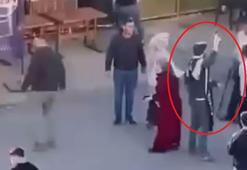 Döner bıçaklı kavgaya tıraş olan polis müdahale etti; o anlar kamerada