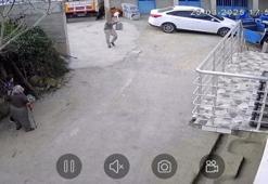 Kürekle üzerine doğru koştuğu dayısını itip yere düşürdü