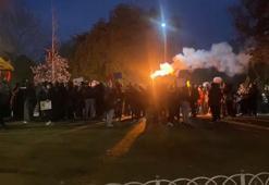 Saraçhanede toplanan grup metro istasyonunda taşkınlık çıkardı, bazı göstericiler gözaltına alındı