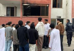 Bayram namazına giden yabancı uyruklu öğrencilerin evinde yangın çıktı