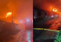 Sarıyer’de iki ev ve bir baraka alev alev yandı