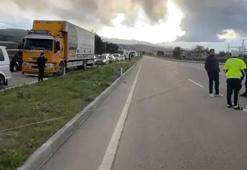 Sivas'ta yüksek gerilim hattı koptu; karayolu ulaşıma kapandı