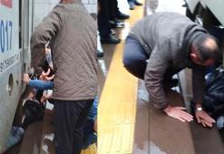 Tekirdağ’da tren ile peron arasına sıkışan kadın yaralandı