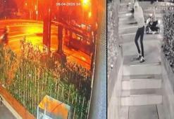 Bakırköy'de motosikletli saldırganların iş yerini kurşunladıktan sonra polisten kaçtığı anlar kamerada