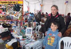 DMD hastası oğlunun tedavisi için el emekleri festivalinde stant açtı