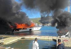Fethiye'de teknede çıkan yangın, yanındaki 3 tekneye de sıçradı
