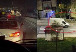 Büyükçekmece'de yolunu kestiği minibüsün camını yumrukladı