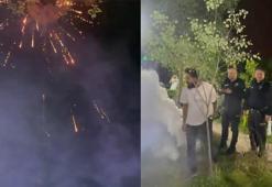 'Kafede kavga' ihbarına giden polislere havai fişekli kutlama