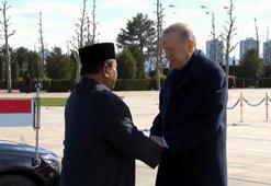 Cumhurbaşkanı Erdoğan, Endonezya Cumhurbaşkanı Subianto'yu resmi törenle karşıladı