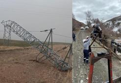 Van, Hakkari ve Muş'ta fırtına elektrik direklerini devirdi