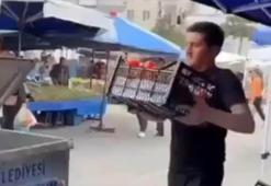 Ürünleri çöpe döken 2 pazarcının yer tahsisi iptal edildi