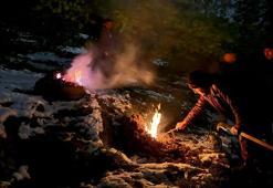 Fındık bahçelerinde zirai don nöbeti, gece boyunca lastik yaktılar