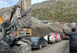 Üzerine kaya parçası düşen kepçenin operatörü öldü