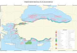 Türkiye Deniz Mekansal Planlaması haritası yayımlandı