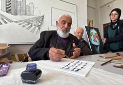 Süryani papaz, 70 yıldır gönül verdiği hat sanatını öğrencilere aktardı