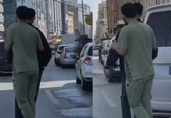 Sultangazi'de skuterle kasksız tehlikeli yolculuk kamerada