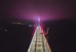 Yavuz Sultan Selim Köprüsü’ndeki eşsiz sis manzarası havadan görüntülendi