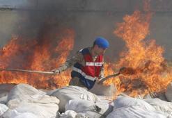 Diyarbakır'da son 2 yılda ele geçirilen 20 ton esrar imha edildi