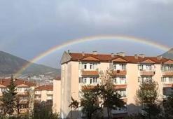 Amasya’da yağmur sonrası ‘gökkuşağı’