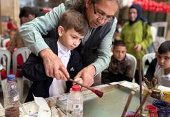Minik eller, geleneksel Türk sanatlarını deneyimledi