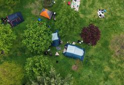 Kağıthane Hasbahçe mesire alanında çadır kurdular