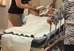 Çocuğun eline saplanan çivi hastanede çıkartıldı